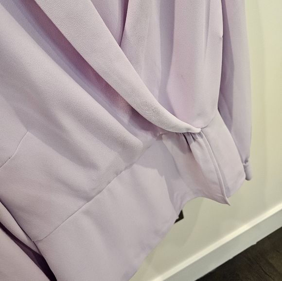 J. Crew Lilac Purple Drapey Faux Wrap Top 365 Crepe Fabric Size 8 - Picture 15 of 16